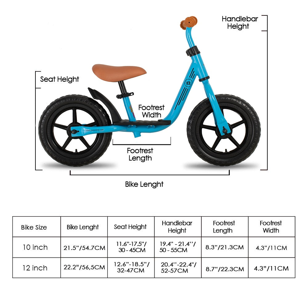 EU/CN/US Warehouse 10&amp;12 Inch Balance Bike Ultralight Child Riding Bicycle 1-3 Years Kids Learn to Ride Sports Balance Bike