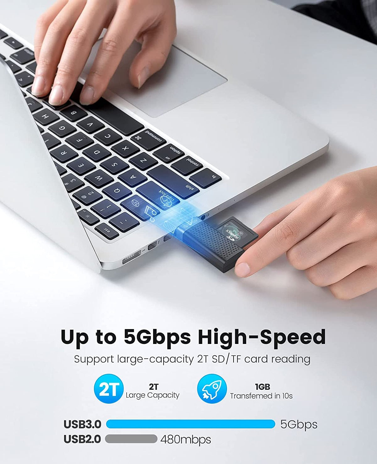 ORICO USB 3.0 قارئ بطاقات فلاش بطاقة الذاكرة الذكية 2 فتحات ل TF SD مايكرو SD بطاقة محول ملحقات الكمبيوتر المحمول الكمبيوتر ماك بوك لينكس