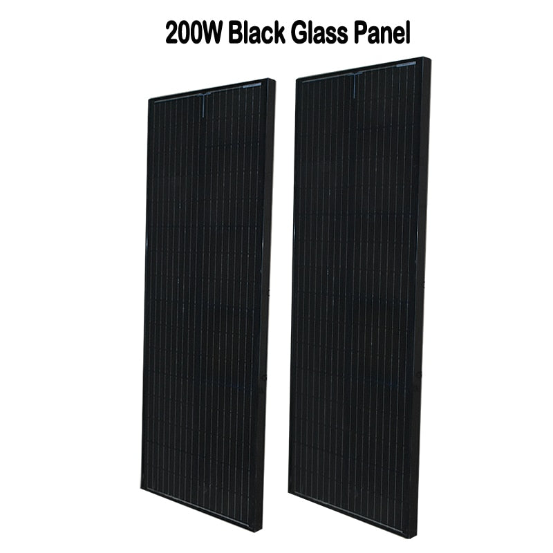 Monocrystalline Glass Solar Panel 120W 240W 360W 36pcs Solar Cell 125mm*125mm Solar Home System 12V 24V battery charging