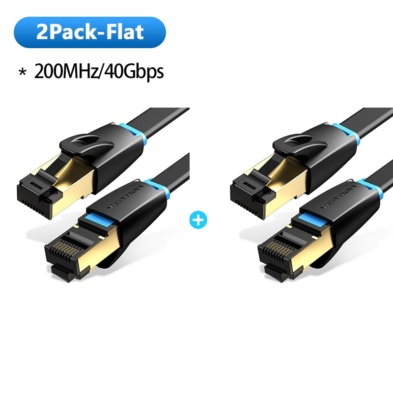 Vention Cat8 Ethernet Cable STTP 40Gbps 2000MHz Cat 8 RJ45 Network Lan Patch Cord for Router Modem Internet RJ 45 Ethernet Cable