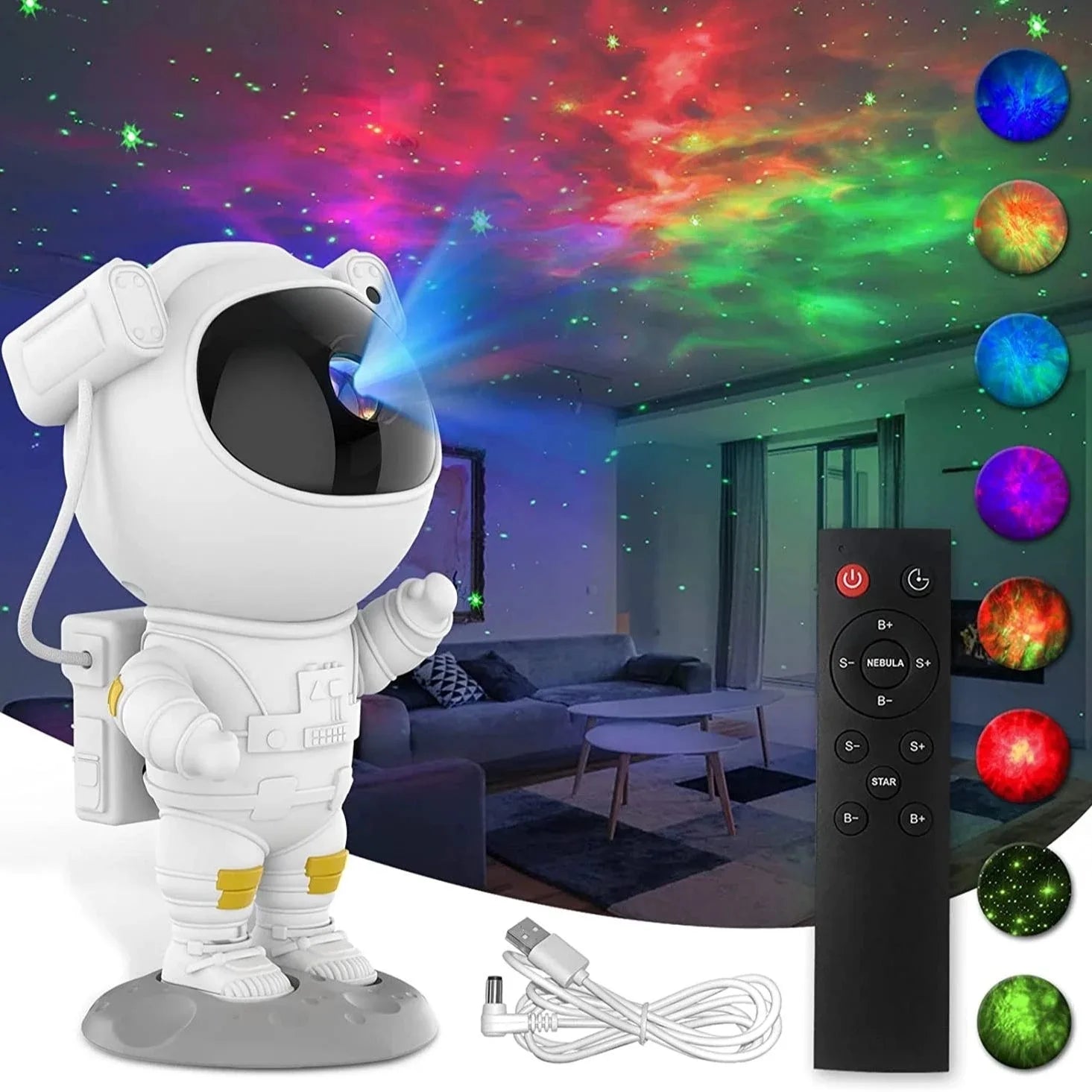 Galaxy Star Projector LED Night Light Starry Sky Astronaut Porjectors