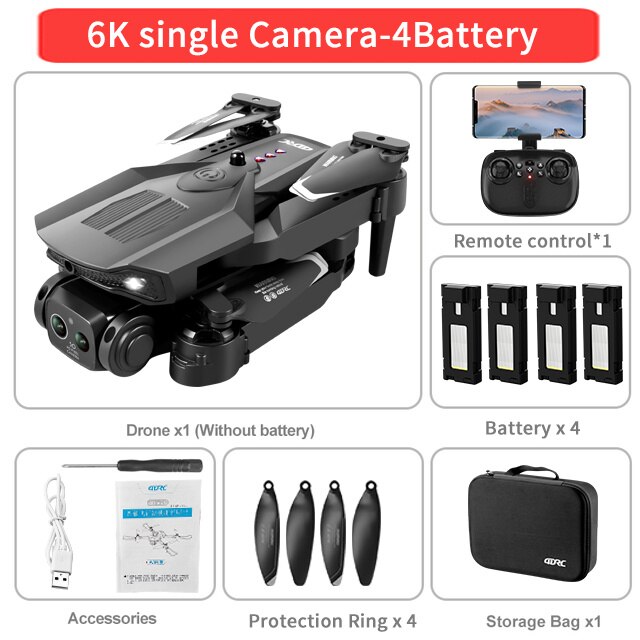 New Drone with Camera 8K WIFI FPV Dron 4K Professional Obstacle Avoidance Optical Flow Positioning RC Quadcopter Aircraft Toys