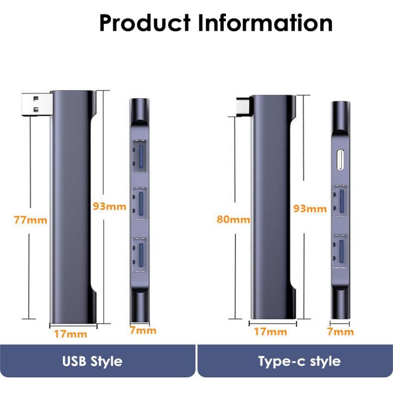 RYRA 4 في 1 USB-C HUB Universal Compact Mini USB2.0/USB3.0 محطة إرساء PD عالية السرعة USB Hub لملحقات الكمبيوتر