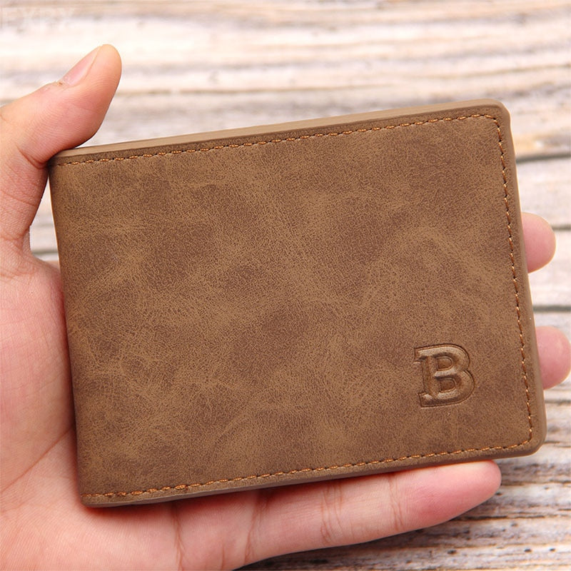 2023 New Fashion PU Leather Wallets for Men with Coin Bag Zipper Small Money Purses Dollar Slim Purse New Design Men&#39;s Wallet