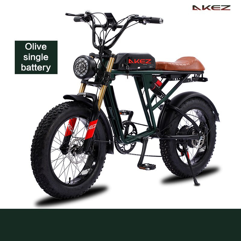 USA Stock Electric Bike for Adults 750W Electric Bicycle 48V 13Ah Dual Battery 20Inch Fat Tire EBike  All Terrain E Bike