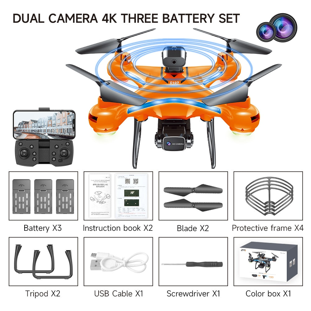 F192 RC Drone 4K Professional Dual Camera Obstacle Avoidance Optical Flow Positioning 143g Foldable Quadcopter Helicopter Gifts