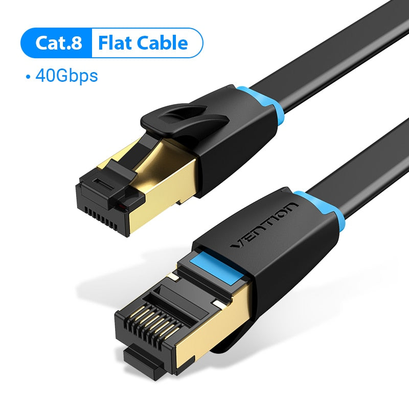 Vention Cat8 Ethernet Cable STTP 40Gbps 2000MHz Cat 8 RJ45 Network Lan Patch Cord for Router Modem Internet RJ 45 Ethernet Cable