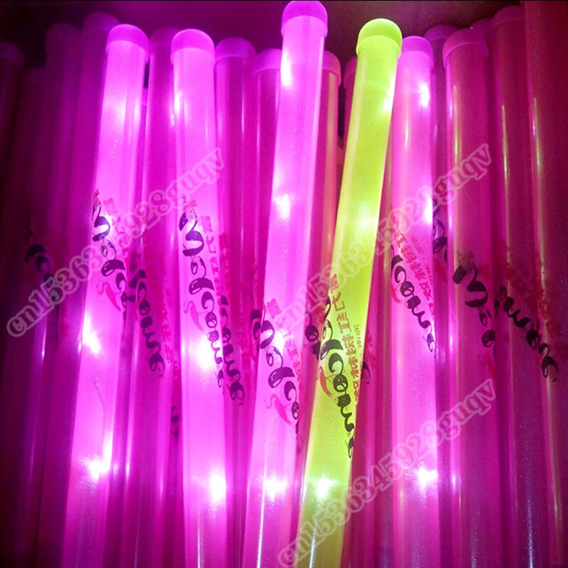 10-60 Pcs Flashing Glow Sticks Neon Sticks Multicolor Glow Sticks Led Plastic Sticks 3 Modes for Wedding Birthday Party Supplies