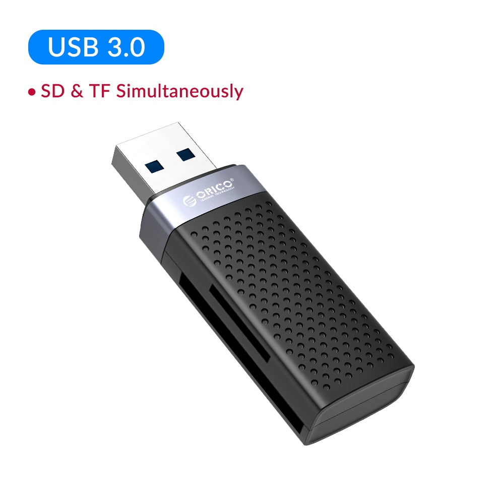 ORICO USB 3.0 قارئ بطاقات فلاش بطاقة الذاكرة الذكية 2 فتحات ل TF SD مايكرو SD بطاقة محول ملحقات الكمبيوتر المحمول الكمبيوتر ماك بوك لينكس