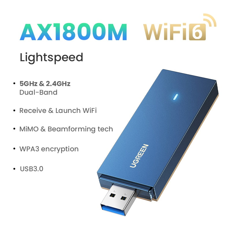 UGREEN Wifi Adapter AC650/AC1300 5G&amp;2.4G WiFi USB Ethernet for PC Laptop Desktop Windows Linux WiFi Antenna Dongle Network Card