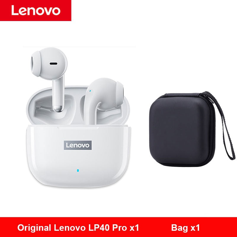 Original Lenovo LP40 Pro Headphones TWS Wireless Bluetooth Earphones Touch Control Sport Headset Stereo Earbuds For Android Ios