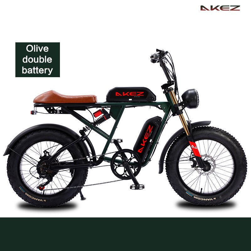 USA Stock Electric Bike for Adults 750W Electric Bicycle 48V 13Ah Dual Battery 20Inch Fat Tire EBike  All Terrain E Bike