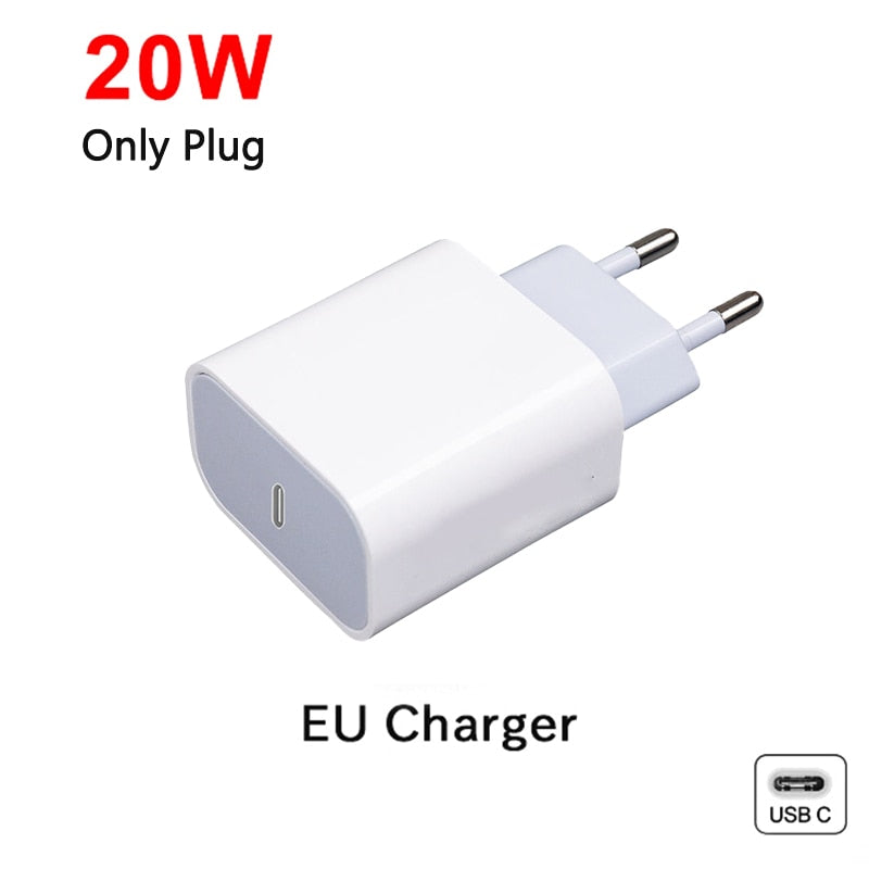 For iPhone PD 20W USB C Fast Charger Suit For iPhone 12 11 14 13 Pro Max Mini X XS XR 8Plus AirPods Magsafe Wireless Chargers