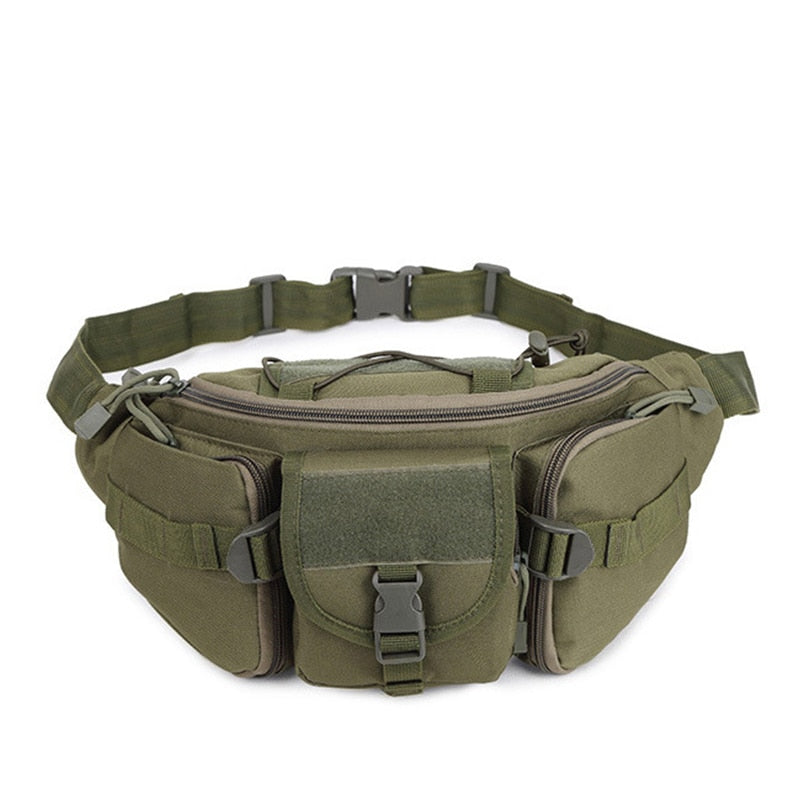 Outdoor Waist Bag Men's Tactical Waterproof Molle Camouflage Hunting Hiking Climbing Nylon Mobile Phone Belt Pack Combat Bags