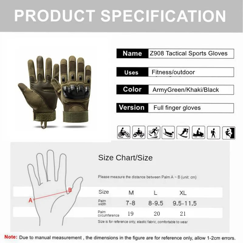 Tactical Military Gloves Shooting Gloves Touch Design Sports