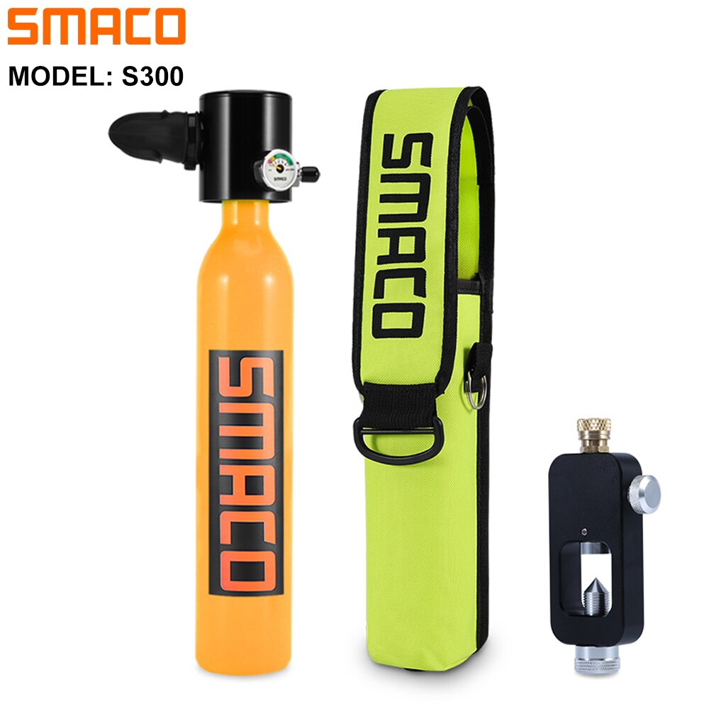 Smaco Mini Scuba Tank Diving Gear Scuba Diving Equipment Portable Mini Dive Tank Oxygen Cylinder Refillable Pony Air Up Bottle