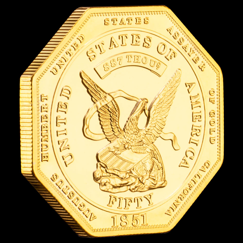 Great Seal of USA Octagonal Commemorative Coin United States of America 1851 Collectible Gold Plated Souvenir Coin ive Coin