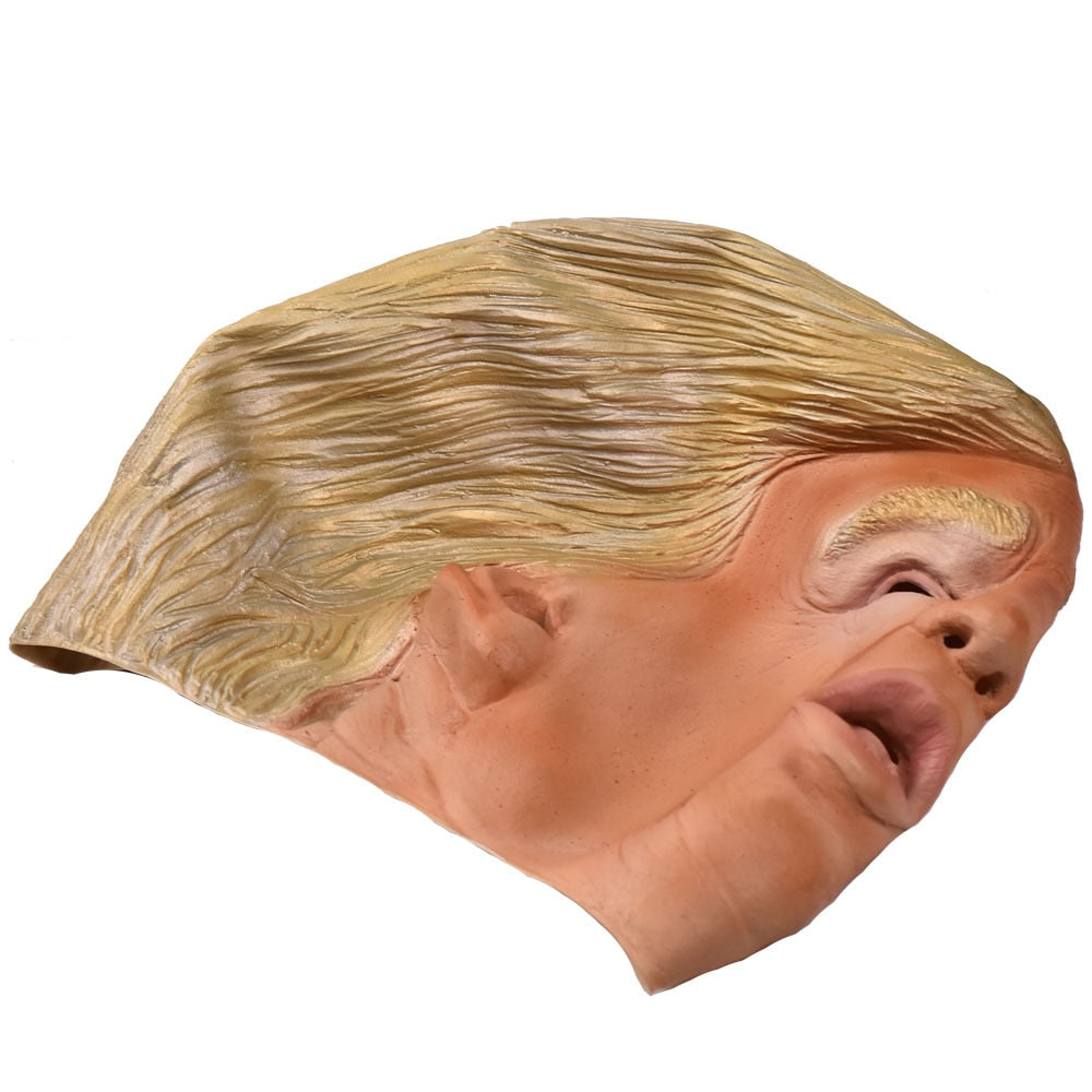 Trump Mask Cosplay Funny Trump Face Latex Mascarillas Helmet Mascaras Vote For President Halloween Carnival Dress Up Party Costu