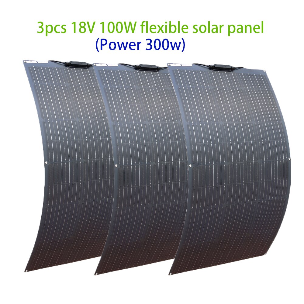 100W 200W 300W 400W Solar Panel Kit or 18V Flexible Mono Photovoltaic Solar plate Power 12V 24V High Efficiency Paneles Solares