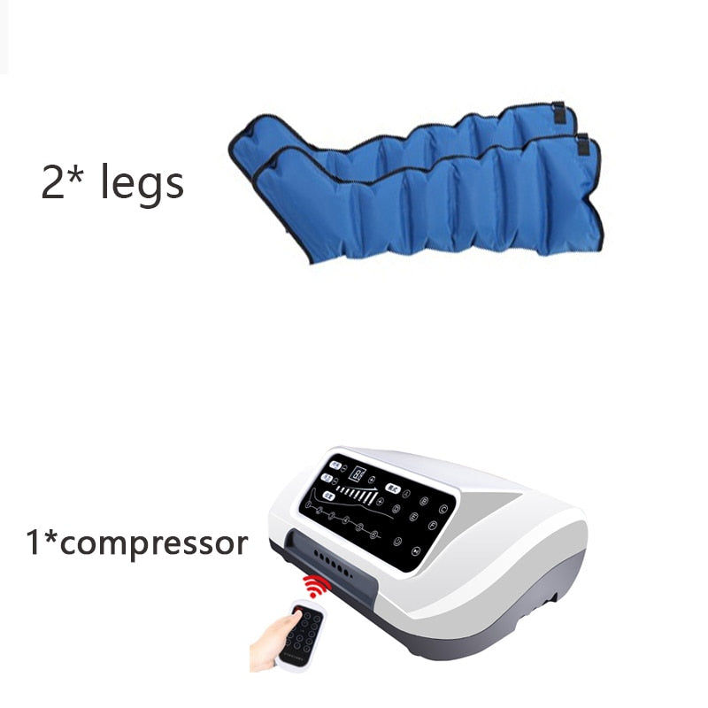 6 Airbags Air Pressure Leg Massager with Air Compression Therapy Arm Thigh Waist Pneumatic Air Wraps Pain Releif Remote Control