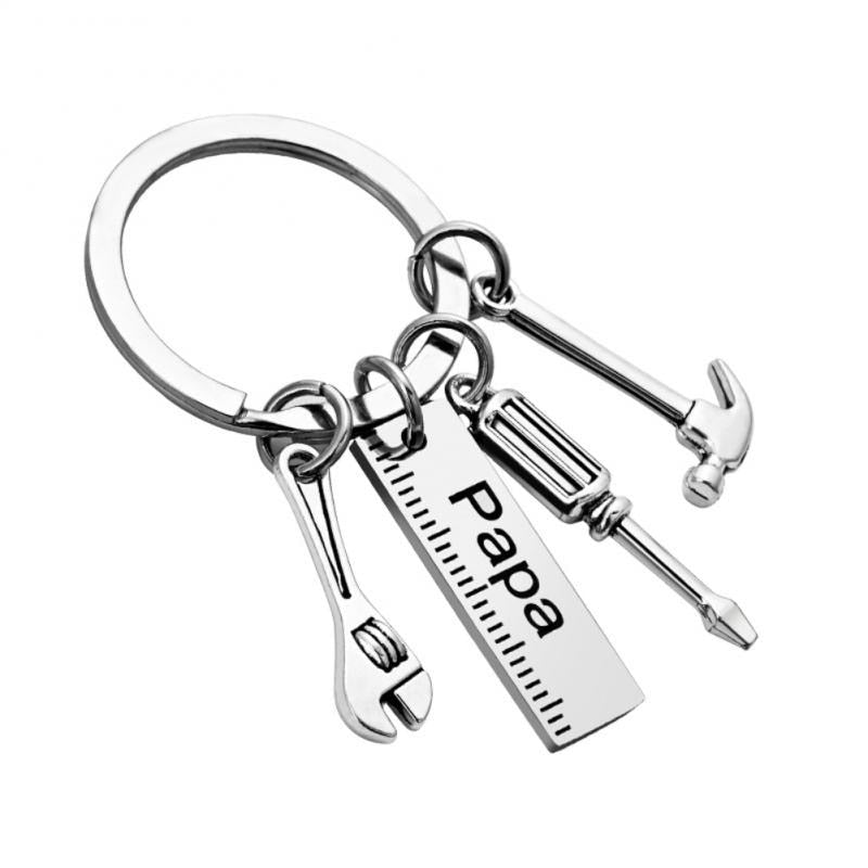 Daddy Wrench Keychain Birthday Gift Hammer Wrench Charm Keychain Grandpa Fathers Day Gifts From Kids Fashion Jewelry