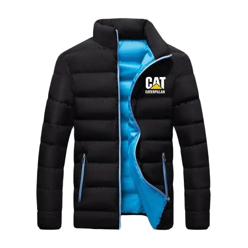 Men's Down Jacket 2022 Winter Fashion Solid Color Stand Collar Cropped Jacket Waterproof Warm Coat Streetwear