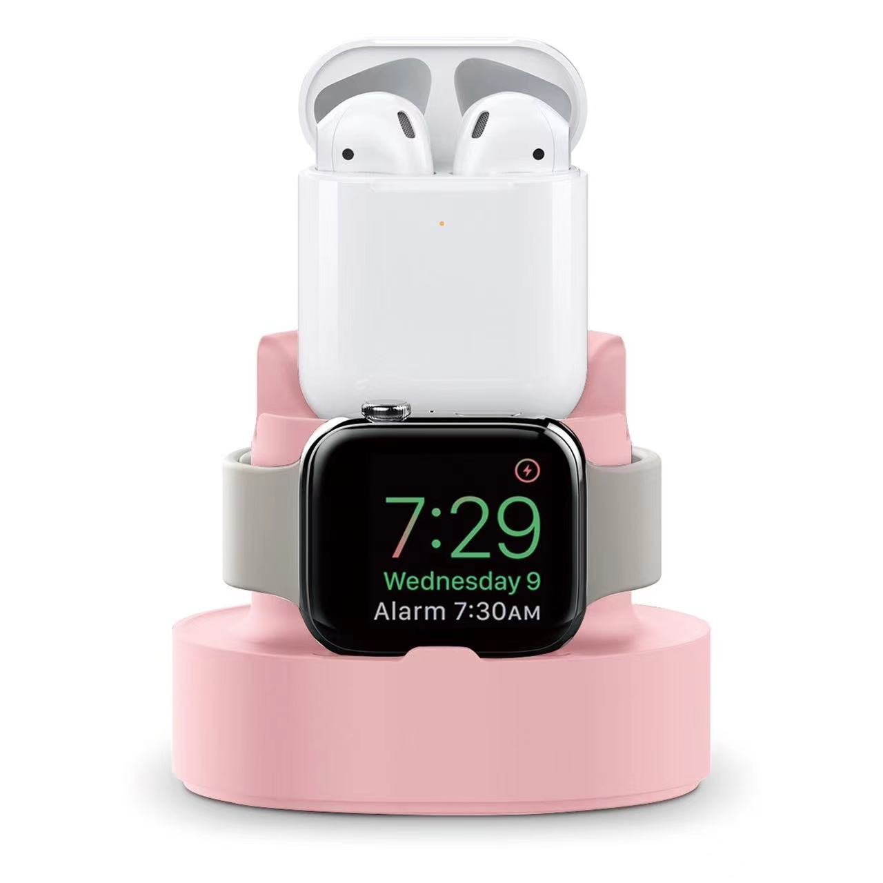 3 In 1 Phone Watch Earphone Silicone Charging Stand Holder for I Phone 11 12 Pro Max IWatch Airpods Pro 2 3 Charger Dock Station