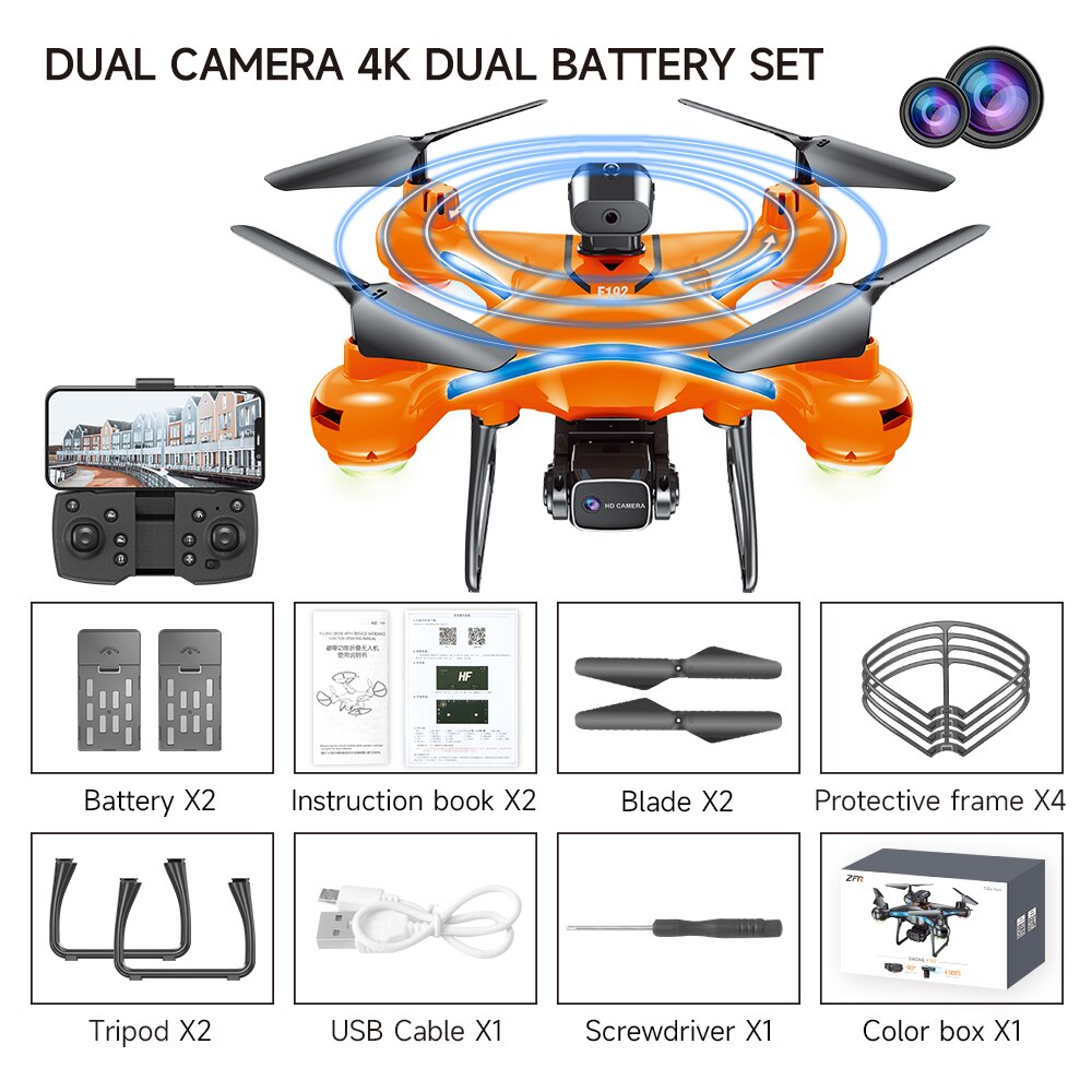 F192 RC Drone 4K Professional Dual Camera Obstacle Avoidance Optical Flow Positioning 143g Foldable Quadcopter Helicopter Gifts