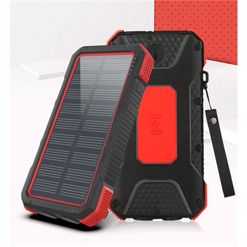 50000mAh Wireless Solar External Battery Wireless Charging Emergency Waterproof SOS LED One-way Fast Charging Portable Power Ban