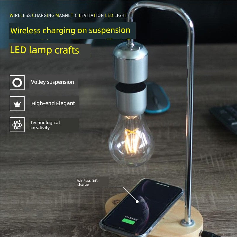 Suspension Lamp Wireless Charging Balance Bulb LED Lighting Moon Floating Decoration Gift Lamp