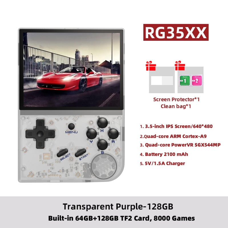 ANBERNIC RG35XX Retro Handheld Game Console Linux System 3.5 Inch IPS Screen Cortex-A9 Portable Pocket Video Player 5000+ Games