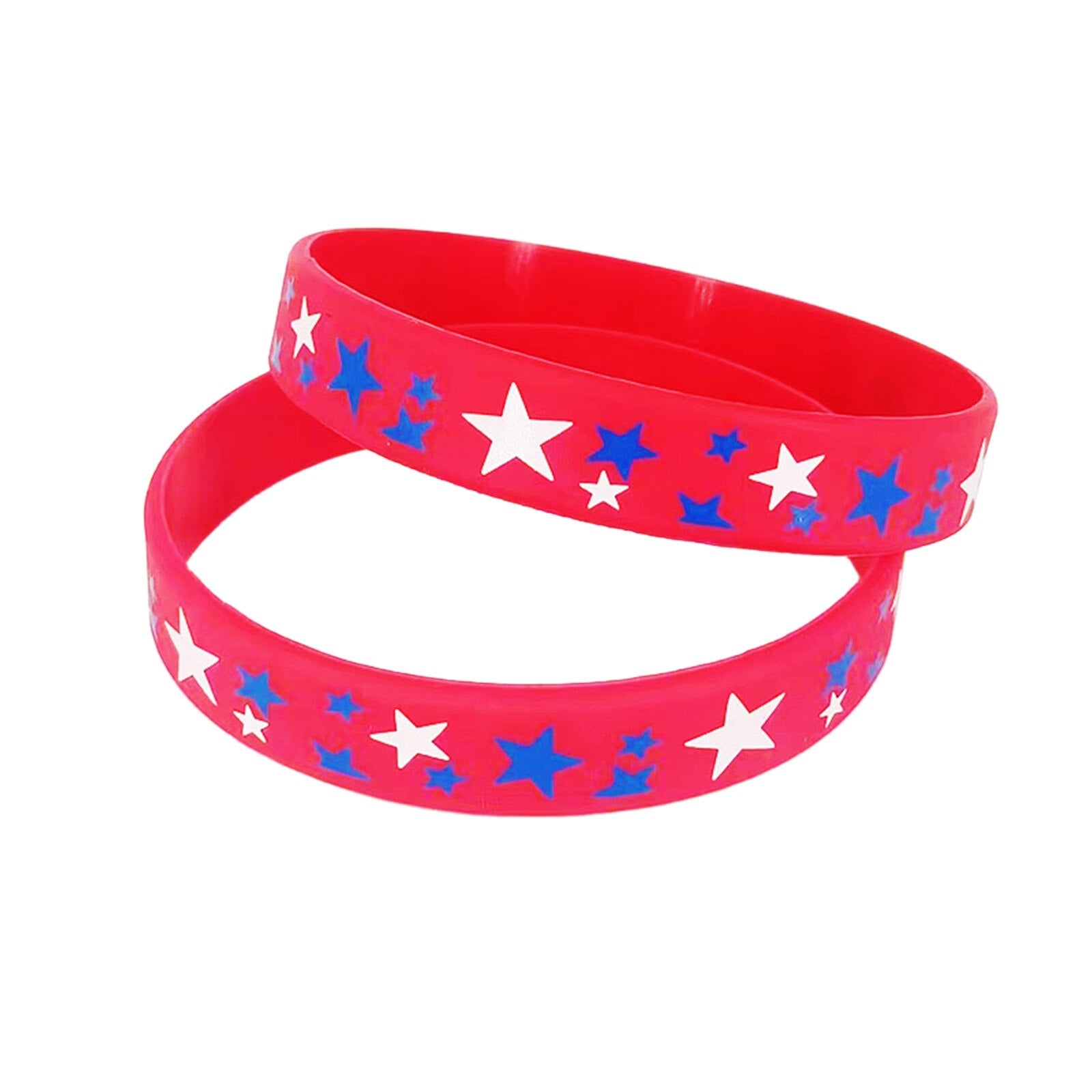 American Flag Silicone Bracelet USA Veterans Day Memorial Day Patriotic Party Wristband Party School Gifts Supplies