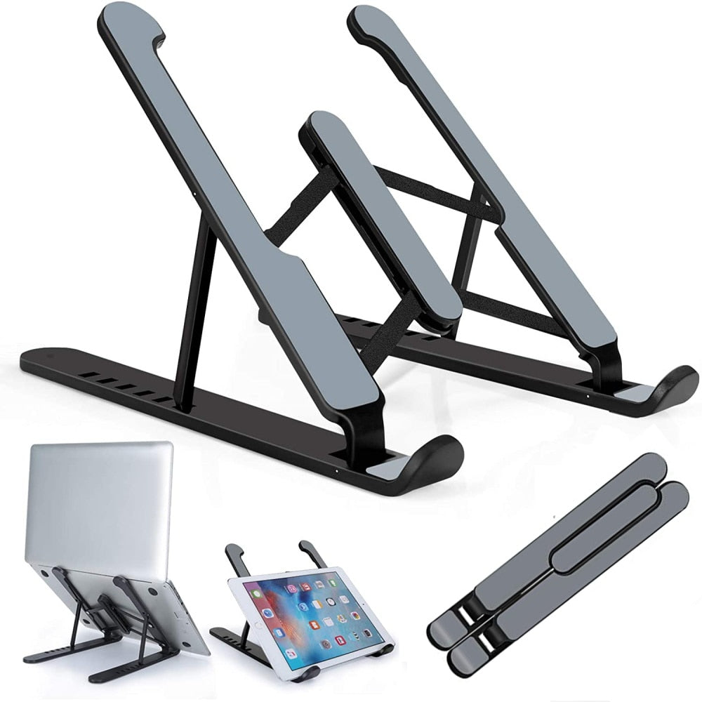 Foldable Laptop Stand Portable Notebook Support Base Holder Adjustable Riser Cooling Bracket for Laptop &amp; Tablet Accessories