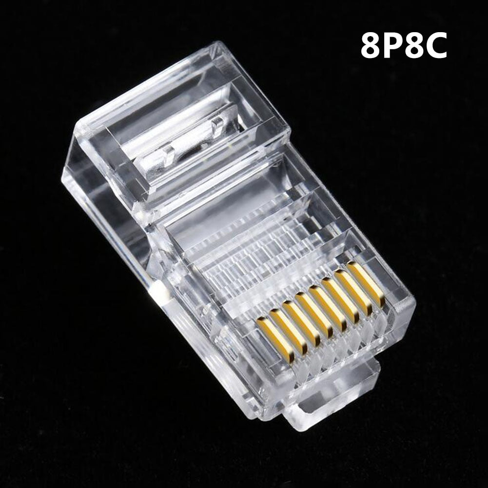 50PCS CAT6 rj45 Connector Plugs Network Cable Modular Pass Through CAT6 CAT7 CAT6a CAT5e Modular Cable Crystal Plugs 8P8C