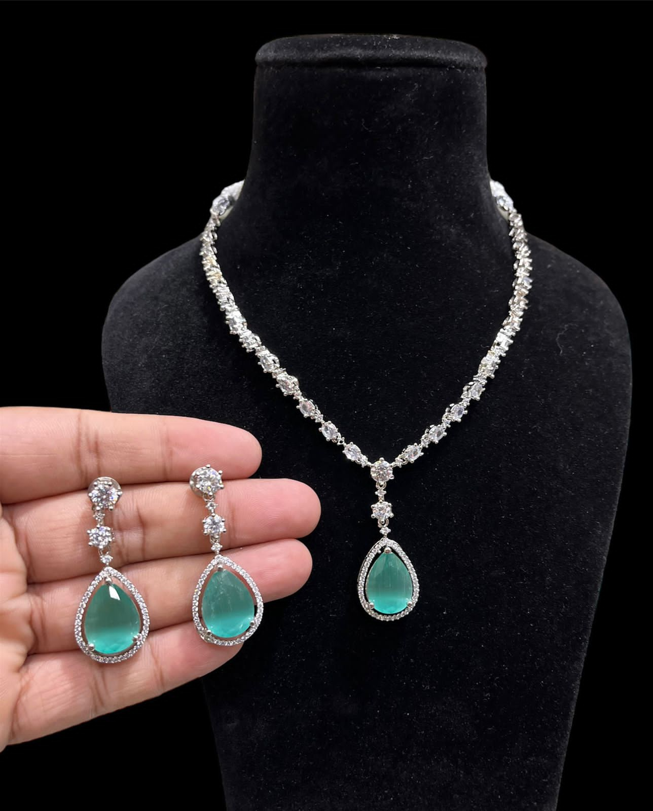 High quality American Diamond Necklace set with Earrings