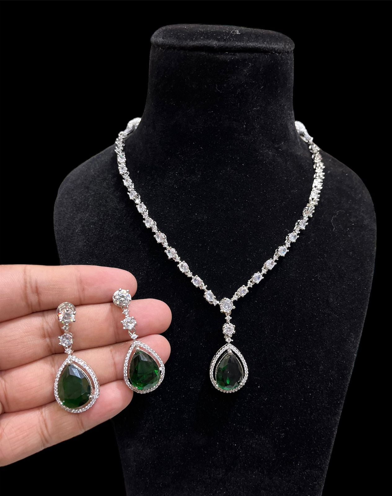 High quality American Diamond Necklace set with Earrings