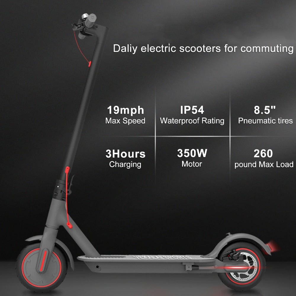 VEKALAI RU US EU Stock Electric Scooter 8.5inch 36V 350W 7.5/10.4Ah Foldable Adults Scooter Smart Skateboards Scooter with app