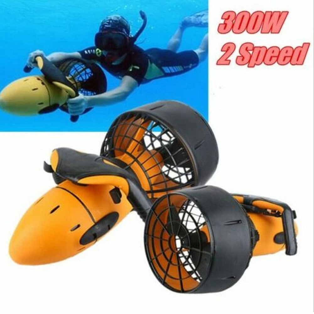 Underwater Scooter 300W Dual Speed Water Pool Propeller Electric Underwater Bike for Ocean Pool Waterproof Sport Equipment