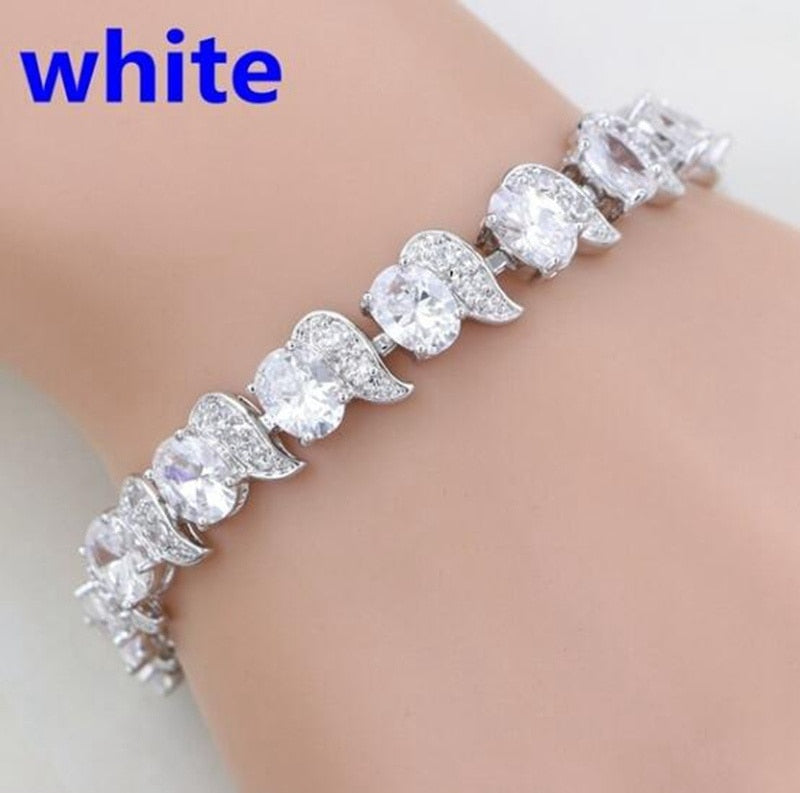 Exquisite Mysterious Lucky Color Crystal Bracelet Charm Bride Engagement Wedding Jewelry Gift Mother\&#39;s Day Gift