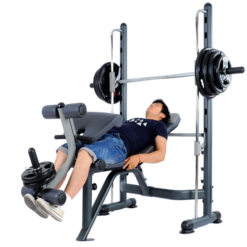 2022 home The new multifunctional safety track squat rack barbell weight bench bench press home fitness equipment Smith machine