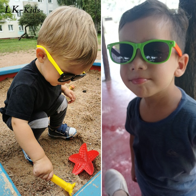 LongKeeper Kids Polarized Sunglasses TR90 Boys Girls Sun Glasses Silicone Safety Glasses Gift For Children Baby UV400 Eyewear