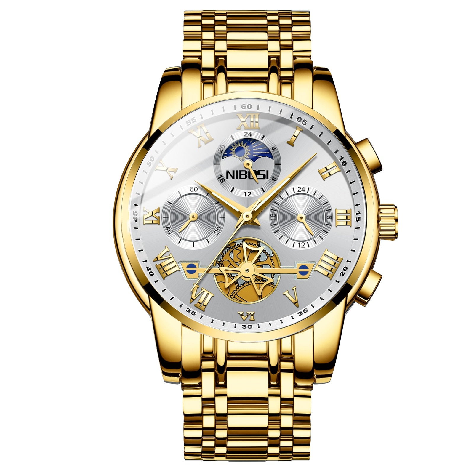 NIBOSI Mens Watches Top Brand Luxury Business Fashion Watch For Men Chronograph Sport Waterproof Quartz Clock Relogio Masculino