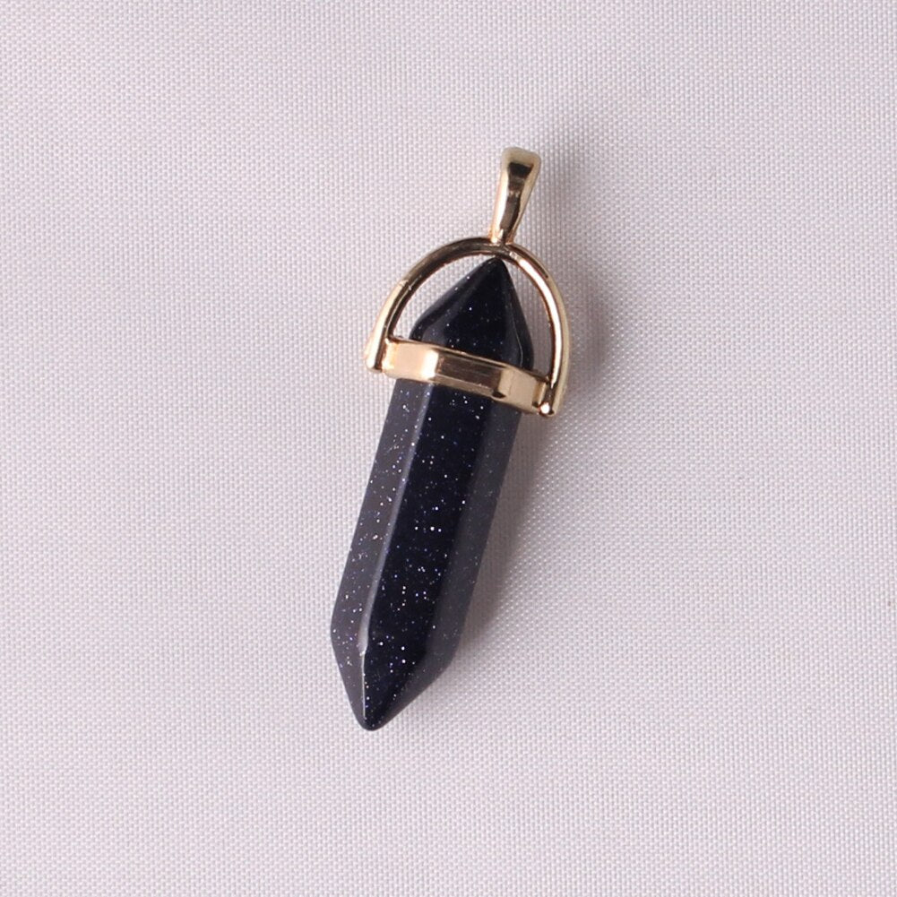 50pcs/lot Gold Zinc Alloy Amethysts Pendants For Jewelry Making Natural Stone Necklace Pendant Druzy Reiki Pendulum Amulet