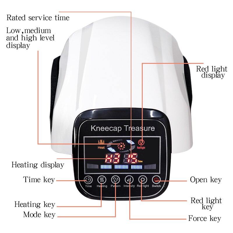 Vibration Knees Massager Heating Magnetic Therapy Joint Physiotherapy Knees Bone Care Knee Protector Pain Relief Massage Support