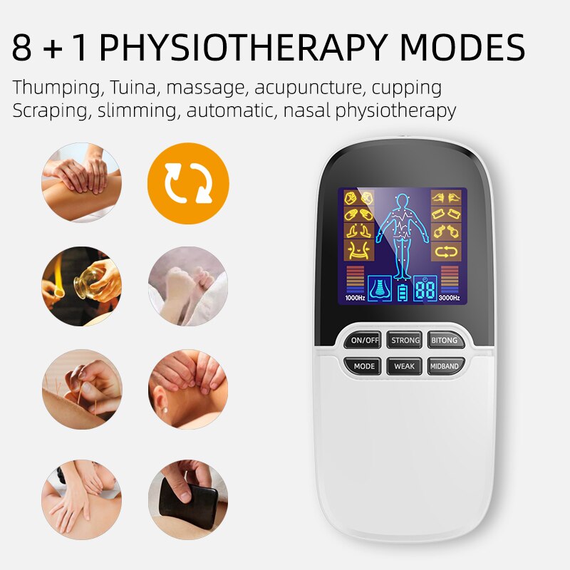 Dual Channel EMS TENS Unit Machine Muscle Stimulator EMS Electronic Pulse Massager Electric herald Tens Machine Acupuncture Body