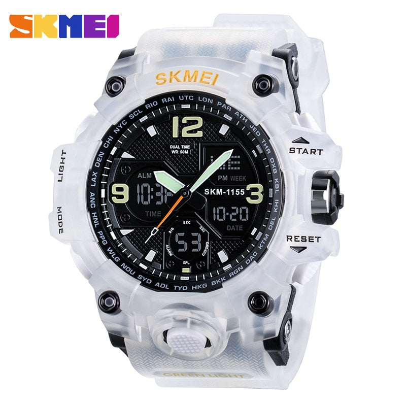 SKMEI Mens Watches Fashion Sports Military Quartz Digital Waterproof Swim Stopwatch Wristwatches Clock Man Relogio Masculino