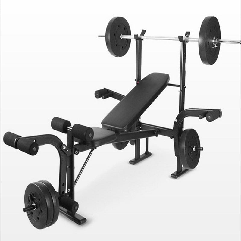Indoor Multifunctional Household Supine Board Weight Bench Barbell Rack Bench Press Strength Training Device Fitness Equipment
