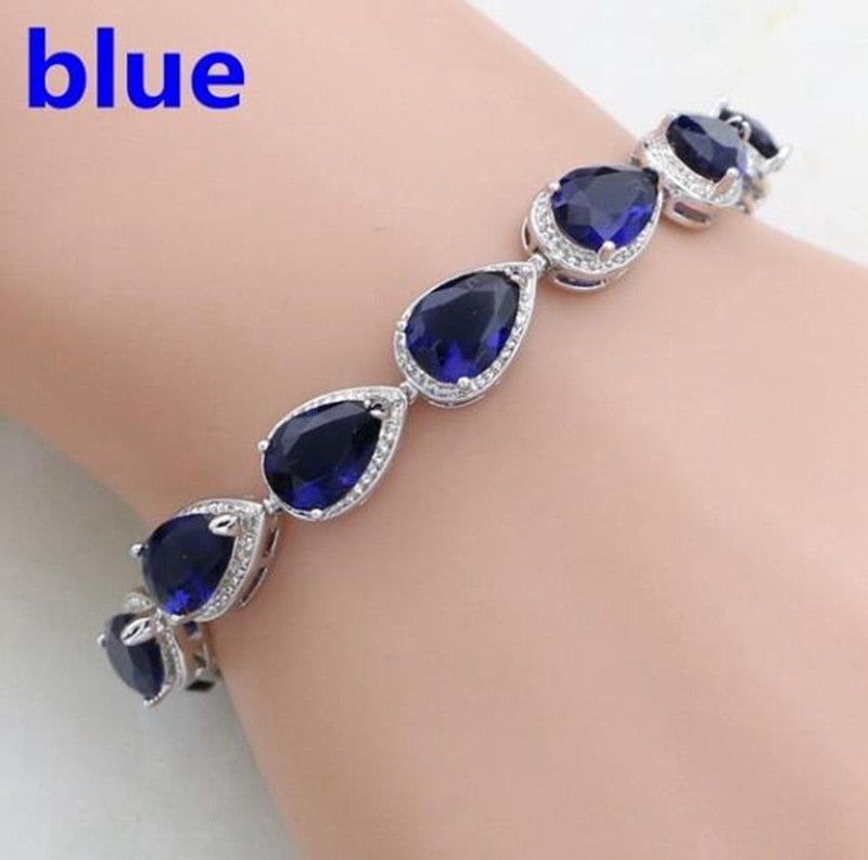 Exquisite Mysterious Lucky Color Crystal Bracelet Charm Bride Engagement Wedding Jewelry Gift Mother\&#39;s Day Gift