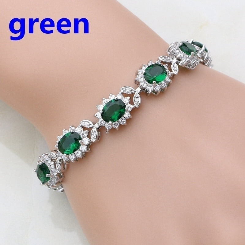 Exquisite Mysterious Lucky Color Crystal Bracelet Charm Bride Engagement Wedding Jewelry Gift Mother\&#39;s Day Gift