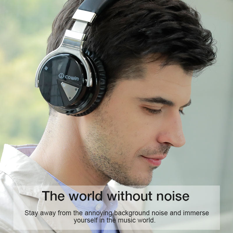 cowin E-7 bluetooth headphones wireless headset anc active noise cancelling headphone earphone over ear stereo deep bass casque